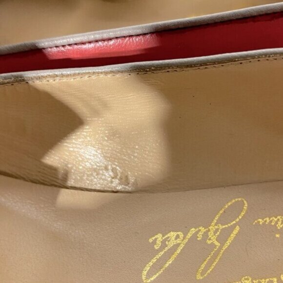 Vintage Barker Coral Leather Slip On Low Heel Loafers W Grey Tassels 9 - Picture 12 of 16